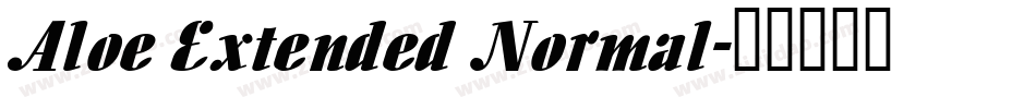 Aloe Extended Normal字体转换